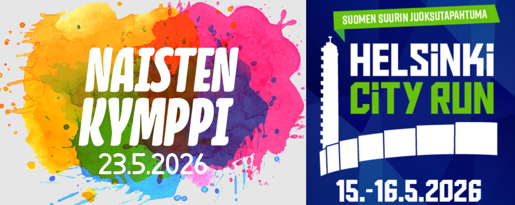 Kuvalähteet: Naisten Kymppi ja Helsinki City Run